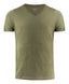 Whailford Organic Slub V - neck Moss Green - Suomen Brodeeraus