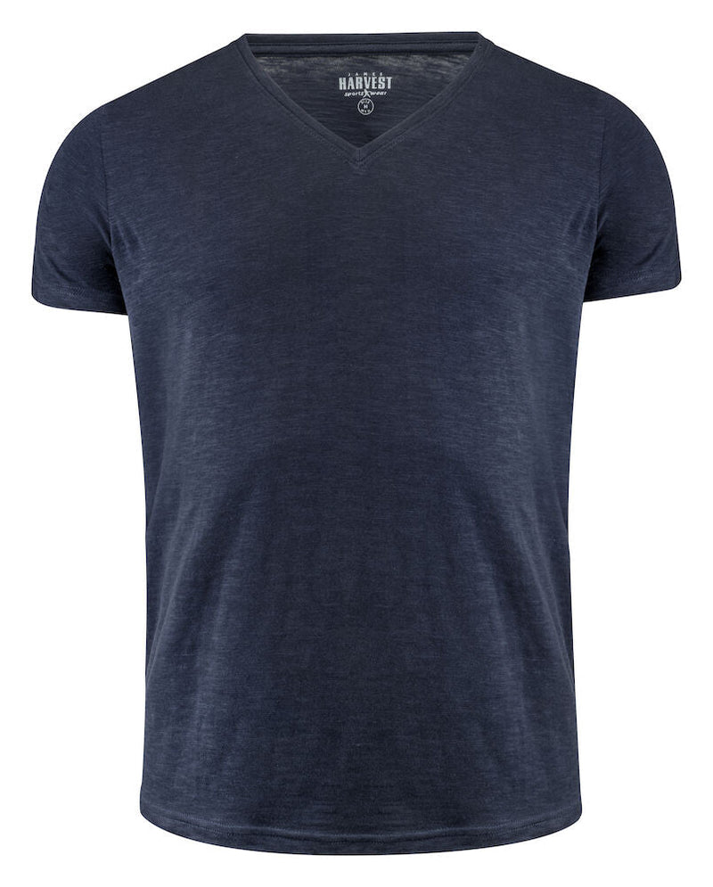 Whailford Organic Slub V - neck Navy XL - Suomen Brodeeraus