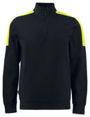 2128 SWEATSHIRT 1/2 ZIP Black/HVyell - Suomen Brodeeraus