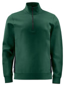 2128 SWEATSHIRT 1/2 ZIP Forest green - Suomen Brodeeraus