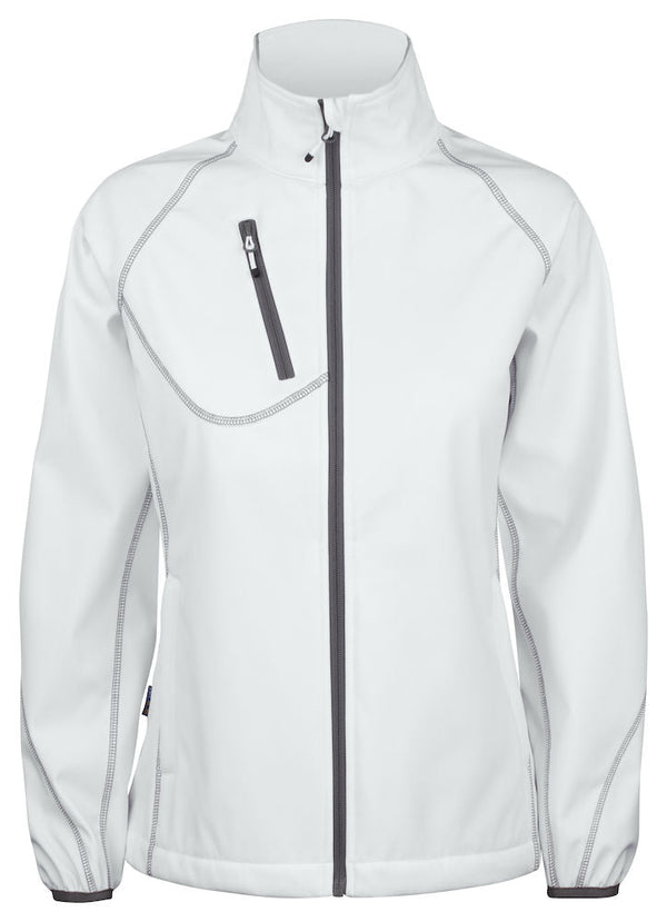 2423 Softshell jacket women White - Suomen Brodeeraus