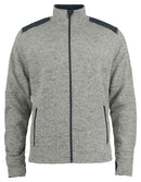 3318 FLEECE JACKET Grey melange - Suomen Brodeeraus