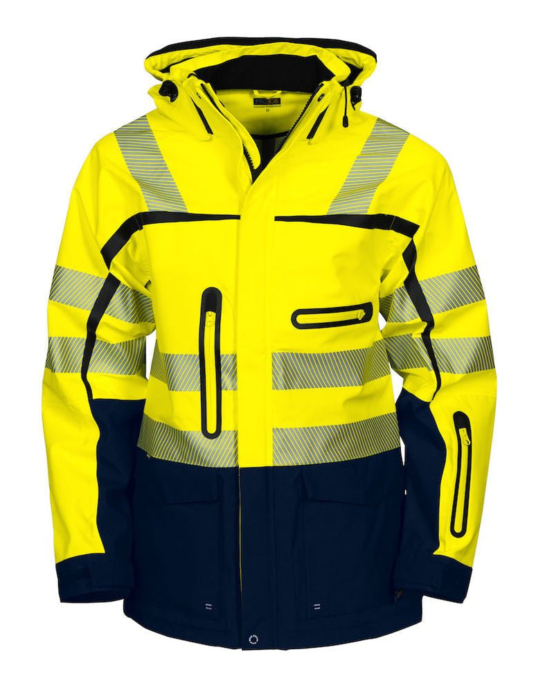 6417 3-LAYER JACKET HV Yellow - Suomen Brodeeraus