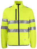 6444 PADDED JACKET HI VIZ Yellow/Bl - Suomen Brodeeraus
