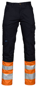 6523 HV PANT CL1 Orange/black - Suomen Brodeeraus