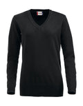 ASTON LADY V-NECK BLACK - Suomen Brodeeraus