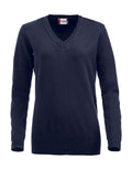 ASTON LADY V-NECK NAVY - Suomen Brodeeraus