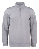 Basic Active Half Zip Grey Mel - Suomen Brodeeraus