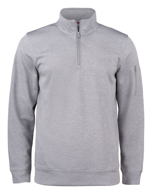 Basic Active Half Zip Grey Mel - Suomen Brodeeraus