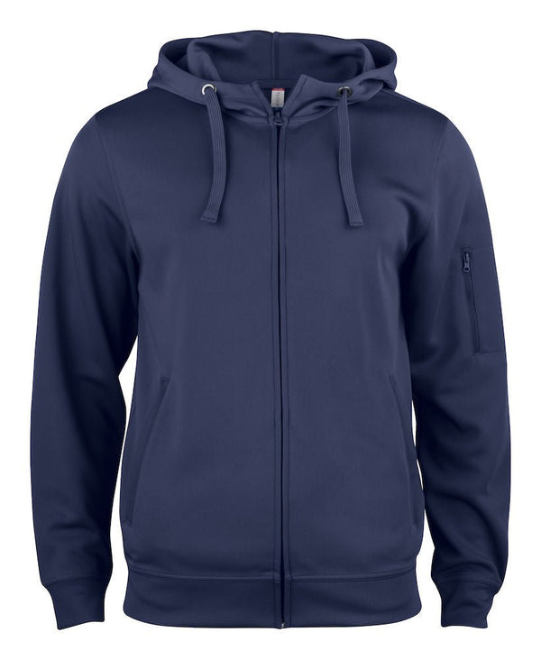 Basic Active Hoody FZ DkNavy - Suomen Brodeeraus