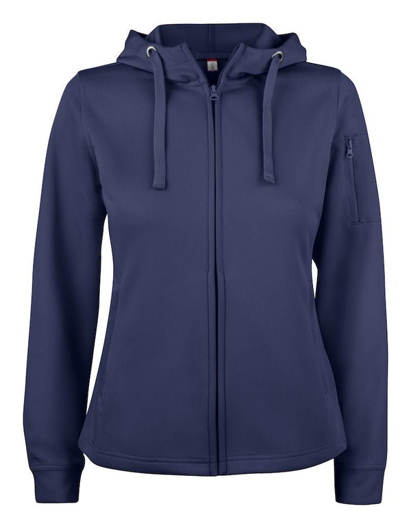 Basic Active Hoody FZ Ladies DkNavy - Suomen Brodeeraus