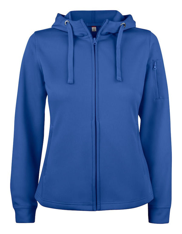 Basic Active Hoody FZ Ladies Royal - Suomen Brodeeraus