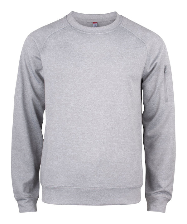 Basic Active Roundneck Grey Mel - Suomen Brodeeraus