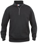 BASIC HALF ZIP BLACK - Suomen Brodeeraus