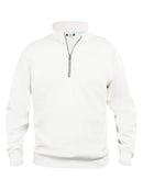 BASIC HALF ZIP WHITE - Suomen Brodeeraus