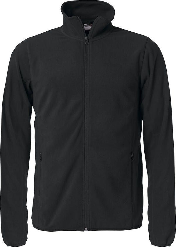Basic Micro Fleece Jacket Black - Suomen Brodeeraus