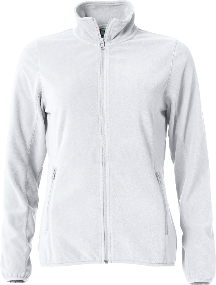 Basic Micro Fleece Jacket ladies White - Suomen Brodeeraus