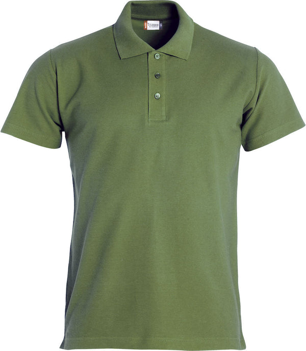 Basic Polo Army green - Suomen Brodeeraus