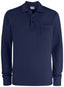 Basic Polo LS Pocket Dark navy - Suomen Brodeeraus