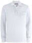 Basic Polo LS Pocket White - Suomen Brodeeraus