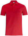 Basic Polo w. Pocket Red - Suomen Brodeeraus