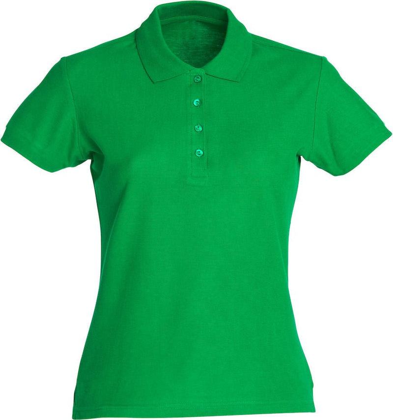 Basic Polo women Apple green - Suomen Brodeeraus