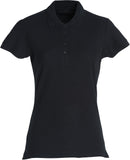 Basic Polo women Black - Suomen Brodeeraus