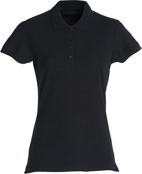 Basic Polo women Black - Suomen Brodeeraus