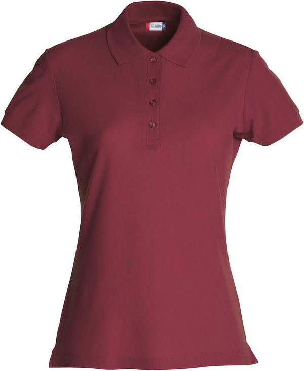 Basic Polo women Burgundy - Suomen Brodeeraus