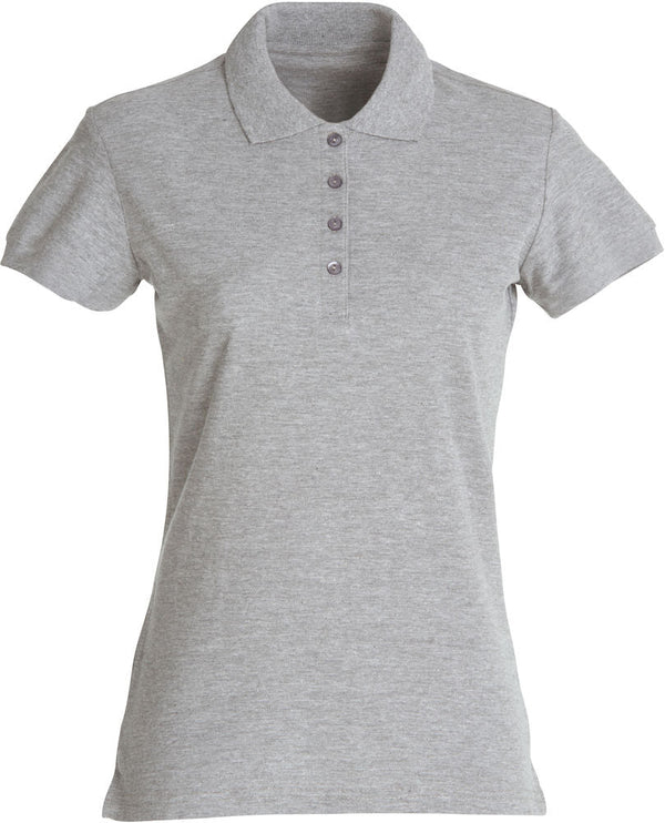 Basic Polo women Grey melange - Suomen Brodeeraus