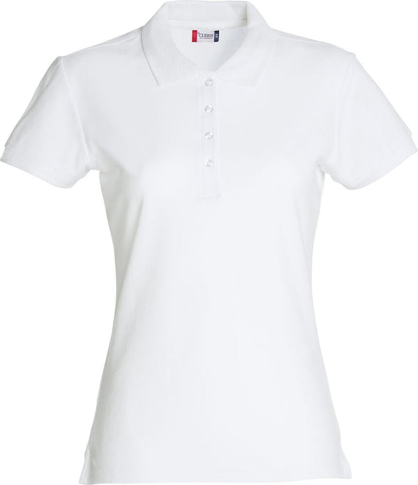 Basic Polo women White - Suomen Brodeeraus