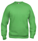 BASIC ROUNDNECK JR Apple green 110/120 - Suomen Brodeeraus