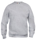 BASIC ROUNDNECK JR Grey melange 150/160 - Suomen Brodeeraus
