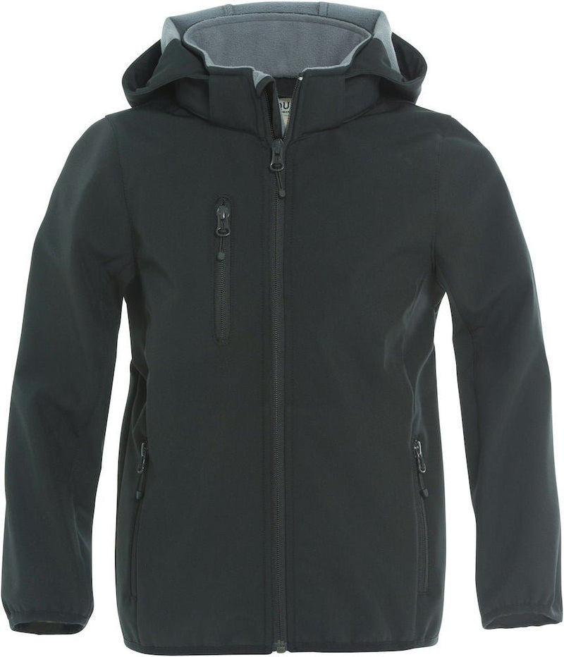 Basic Softshell jacket junior Black 150/160 - Suomen Brodeeraus