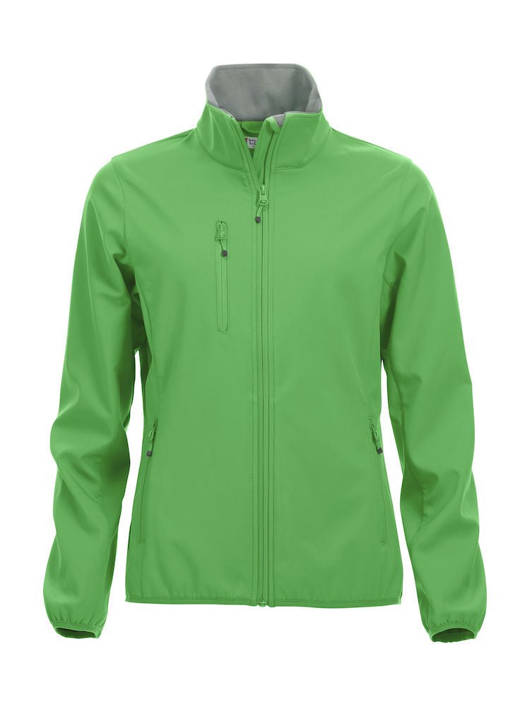 Basic Softshell jacket ladies Apple green - Suomen Brodeeraus