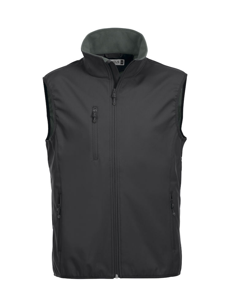 Basic Softshell vest Black - Suomen Brodeeraus