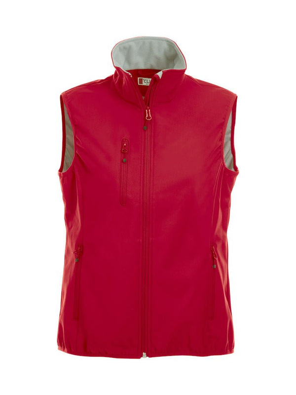 Basic Softshell vest ladies Red - Suomen Brodeeraus