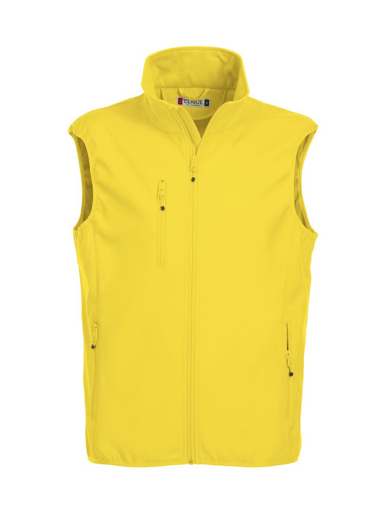 Basic Softshell vest Yellow - Suomen Brodeeraus