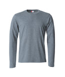 Basic-T L/S Grey melange - Suomen Brodeeraus