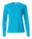 Basic-T L/S ladies Turquoise - Suomen Brodeeraus