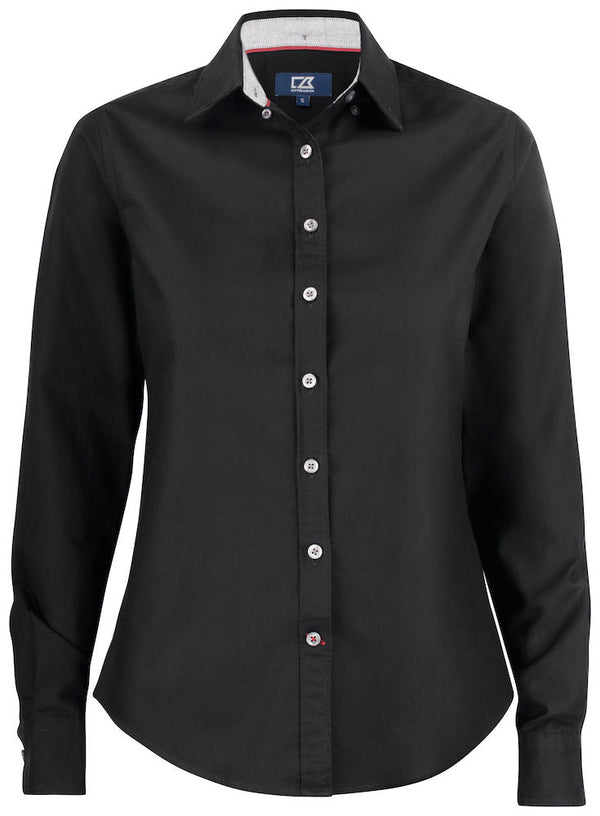Belfair Oxford Shirt Women's Black - Suomen Brodeeraus