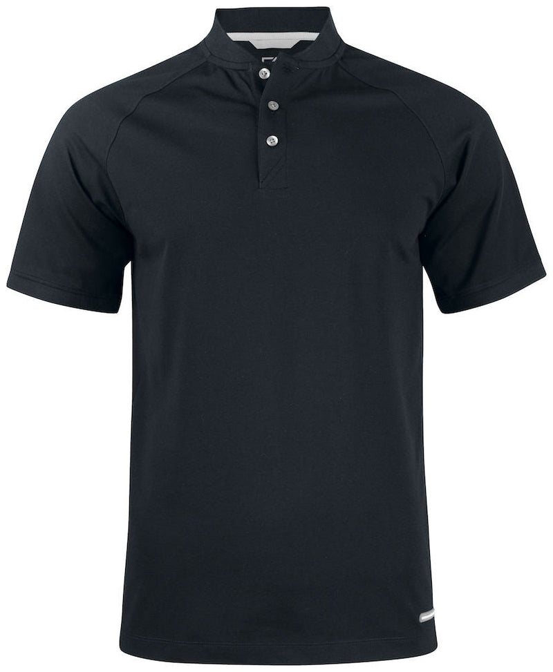 CB Advantage Stand-Up Collar Polo Black - Suomen Brodeeraus