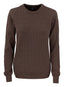 CB Blakely Knitted Sweater Women Brown melang - Suomen Brodeeraus