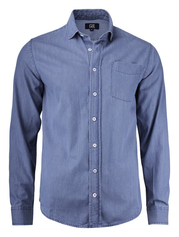 CB Ellensburg Denim shirt denim blue - Suomen Brodeeraus