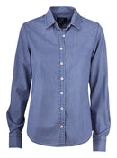 CB Ellensburg Denim shirt women denim blue - Suomen Brodeeraus