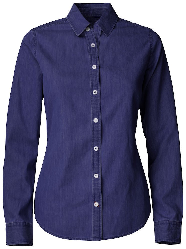 CB Ellensburg Denim shirt women Drk indigo - Suomen Brodeeraus