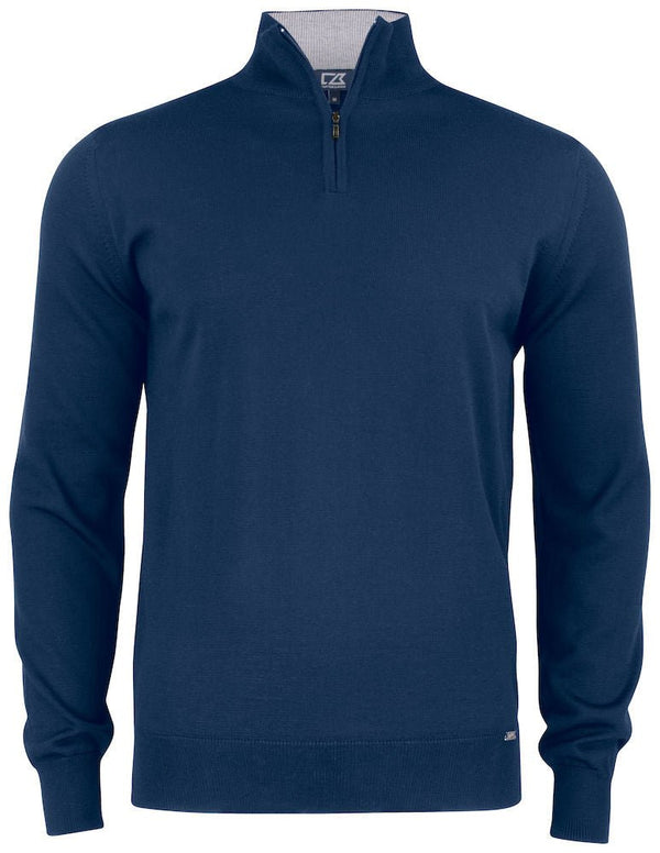 CB Everett Halfzip sweater Dark Navy - Suomen Brodeeraus