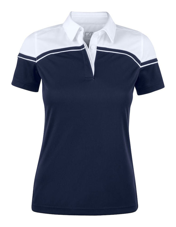 CB Seabeck Polo Ladies Navy/white - Suomen Brodeeraus