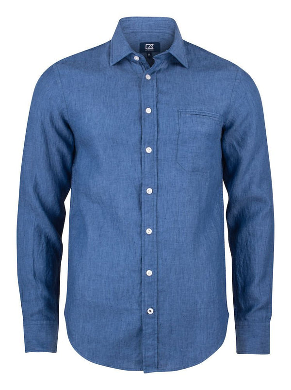 CB Summerland Linen Shirt Dream Blue - Suomen Brodeeraus
