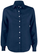 CB Summerland Linen Shirt Ladies Dark Navy - Suomen Brodeeraus